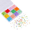 180G 12 Colors Baking Paint Glass Seed Beads SEED-TA0001-55-3