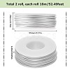 SUNNYCLUE 2 Rolls Matte Aluminum Wire AW-SC0001-01-2