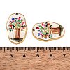 304 Stainless Steel Enamel Pendants SA-CBACDB6-01C-G-3
