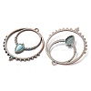 Alloy with Synthetic Turquoise Pendants FIND-B055-01D-2