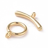 Eco-friendly Brass Toggle Clasps KK-D082-12G-2
