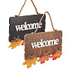 2Pcs 2 Color Wooden Doorplate Decorations AJEW-CF0001-10-2