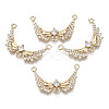Brass Micro Pave Cubic Zirconia Chandelier Component Links X-KK-R111-040-1