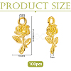 100Pcs Alloy Pendants FIND-DC0008-10G-2