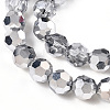 Transparent Electroplate Glass Beads Strands EGLA-A035-T6mm-M01-3