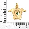 Brass Micro Pave Cubic Zirconia Charms X1-KK-B131-02G-03-3