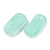 Spray Painted Transparent Glass Connector Charms X1-GLAA-H035-06K-2