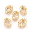 Brass Oval Pendants Cabochon Settings LS-KK-J228-07G-2
