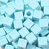 Rubberized Style Transparent Acrylic Beads OACR-K007-014F-3