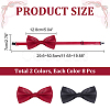 16Pcs 2 Colors Adjustable Polyester Bow Ties AJEW-GA0006-74-2