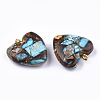 Assembled Bronzite and Imperial Jasper Pendants X-G-T111-04E-3