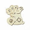 Easter Unfinished Natural Wood Big Pendant Ornaments WOOD-G010-01A-1