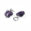 Faceted Transparent Glass Charms GLAA-T024-06-4