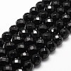 Natural Dyed & Heated Black Onyx Beads Strands G-D840-23-10mm-1