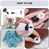 180Pcs 6 Styles Plastic Doll Eye Round Gaskets FIND-GF0009-74-5