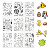 Globleland 9 sheets 9 style PVC Plastic Stamps DIY-GL0002-89-1