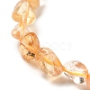 Natural Citrine Bead Stretch Bracelets BJEW-K213-44-2