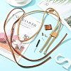 2 Sets 2 Colors PU Imitation Leather Bag Drawstring Cord & Cord Slider DIY Kits DIY-WR0002-08-4