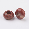 Natural Red Jasper European Beads X-G-G740-14x8mm-04-2