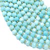 Dyed Natural White Jade Beads Strands G-K389-E60-01-3