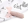 Cellulose Acetate & Plastic Bowknot Braided Phone Cord Hair Ties PW-WG91D0D-06-1