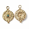 PVD Vacuum Plating 201 Stainless Steel Natural Turquoise Pendants STAS-C064-VC868-2