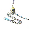 Ion Plating(IP) 304 Stainless Steel Dapped Chain Necklace for Men Women NJEW-E076-02M-3