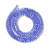 Electroplate Transparent Glass Beads Strands EGLA-A035-T3mm-L14-2