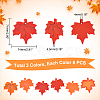 18Pcs 3 Colors Autumn Spray Painted Wood Big Pendants WOOD-GA0001-53-2