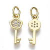 Brass Micro Pave Cubic Zirconia Charms ZIRC-S067-025-NF-1