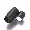 304 Stainless Steel Magnetic Clasps with Glue-in Ends STAS-I120-57A-B-1