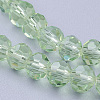Faceted(32 Facets) Round Glass Beads Strands X-EGLA-J042-4mm-01-3
