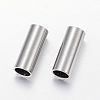 Tarnish Resistant 304 Stainless Steel Tube Beads STAS-P128-11-1