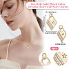 6Pcs Brass Micro Pave Cubic Zirconia Pendants KK-BBC0003-19-2