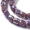 Electroplate Opaque Glass Beads GLAA-F108-10B-05-1