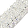 Handmade Foil Lampwork Beads Strands FOIL-C002-01C-1