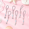 5 Bags Marine Theme Alloy Mobile Straps HJEW-CP0001-29-3