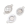 304 Stainless Steel Magnetic Clasps with Loops STAS-P452-04A-P-2