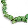Unisex Chip Synthetic Turquoise Beaded Stretch Bracelets BJEW-S143-23-3