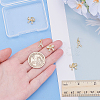 8Pcs 2 Styles Brass Micro Pave Cubic Zirconia Charms KK-AR0004-60-3