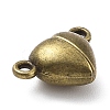 Brass Magnetic Clasps with Loops KK-Q785-07AB-3