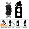 Iron Light Switch Decorations AJEW-WH0238-014-3