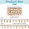 5yards Cotton Thread & Shell Beaded Trim Ribbon OCOR-CY0003-94A-2