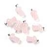 Natural Rose Quartz Pendants G-M380-B13-P-1