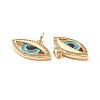 Eye Brass Micro Pave Clear Cubic Zirconia Charms KK-G435-34G-3