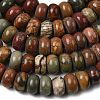 Natural Picasso Stone/Polychrome Jasper Beads Strands G-A280-A27-03-4