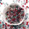 3/0 Baking Paint Transparent Colours Glass Round Beads SEED-L011-13A-01-2