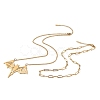 2Pcs 2 Style 304 Stainless Steel Bat Pendant Necklaces Set NJEW-E092-01G-3