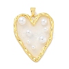 Rack Plating Brass & Epoxy Resin Pendants KK-C059-10B-G-1