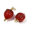 304 Stainless Steel with Handmade Lampwork Pendants STAS-Q352-02G-A-2
